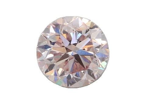 18K Gold Round Cut Vey Light Pink Diamond Solitaire Ring 1.00 Carat - Pobjoy Diamonds
