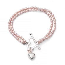 Load image into Gallery viewer, Twin Strand Oval Pink Freshwater Pearl Bracelet - Pobjoy Diamonds