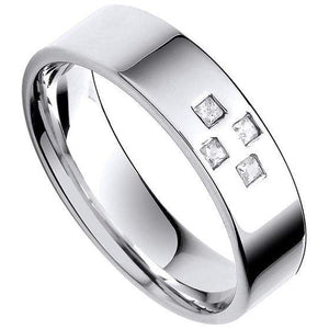 Gents Civil Partnership Platinum & Diamond Ring G-H/Si - Pobjoy Diamonds