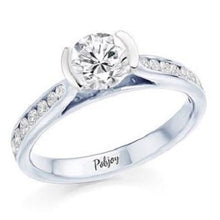 Load image into Gallery viewer, 18K Gold 1.26 Carat Round Brilliant Cut Solitaire Diamond &amp; Shoulders Engagement Ring  G/VS2 - Pobjoy Diamonds