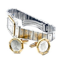 Load image into Gallery viewer, 18K Gold &amp; Platinum Coin Cufflinks