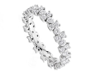 950 Platinum 1.50 CTW Round Cut Diamond Full Eternity Ring-Pobjoy Diamonds