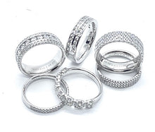 Load image into Gallery viewer, 18K White Gold Double Row 2.5 CTW Diamond Full Eternity Ring