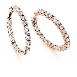 18K Gold Diamond Earrings 1.00 Carat - Pobjoy Diamonds