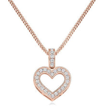 Load image into Gallery viewer, 9K Or 18K Gold Grain Set 0.30 Carat Diamond Heart Pendant Pobjoy Diamonds
