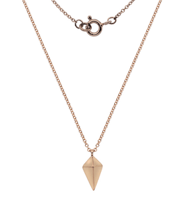 9K Rose Gold Kite Pendant Necklace