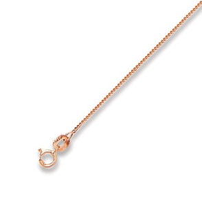 18K Rose Gold Ladies Curb Neck Chain - Pobjoy Diamonds