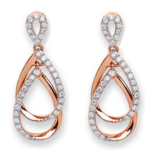 Load image into Gallery viewer, 18K Rose Gold &amp; 0.30 Carat Diamond Drop Earrings G-H/Si - Pobjoy Diamonds