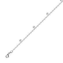 Load image into Gallery viewer, 9K White Gold Rubover Set Diamond Bracelet 0.10 Carat