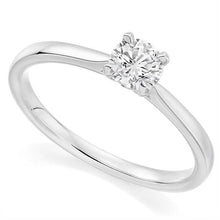 Load image into Gallery viewer, 18K Gold Round Brilliant Cut Solitaire Engagement Ring Mount - Riviera - Pobjoy Diamonds