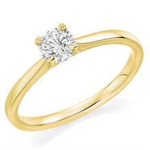 Load image into Gallery viewer, 18K Gold Round Brilliant Cut Solitaire Engagement Ring Mount - Riviera - Pobjoy Diamonds