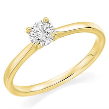 Load image into Gallery viewer, 18K Gold 0.50 Carat Round Brilliant Cut Solitaire Diamond Engagement Ring - Riviera - Pobjoy Diamonds