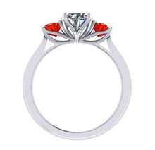 Load image into Gallery viewer, Gold 1.80 Carat Three Stone Lab Grown Diamond And Ruby Ring - Pobjoy Diamonds