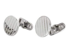Load image into Gallery viewer, 925 Silver Circular Striped Cufflinks - Pobjoy Diamonds