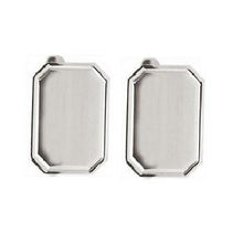 Load image into Gallery viewer, Silver Rectangle Edged Cufflinks - Pobjoy Diamonds