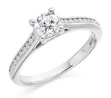 Load image into Gallery viewer, 0.75 Carat Brilliant Round Cut Diamond Engagement Ring  From Pobjoy