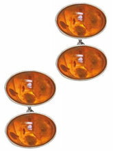 Load image into Gallery viewer, Silver &amp; Amber Double Cufflinks - Pobjoy Diamonds