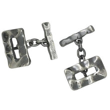 Load image into Gallery viewer, Sterling Silver Stressed Chain Cufflinks - Pobjoy Diamonds