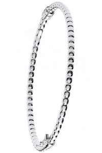 Silver Bead Hinged Bangle - Pobjoy Diamonds