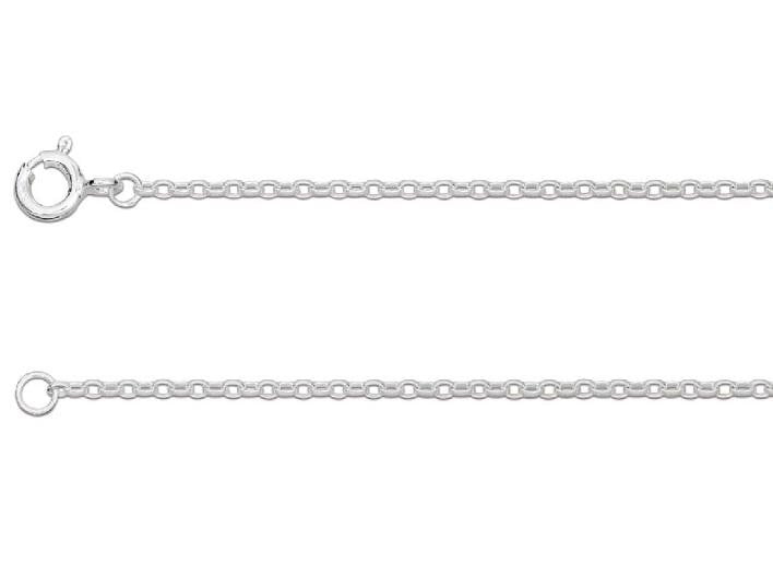 Pobjoy Sterling Silver Rectangle St Christopher Childs Necklace