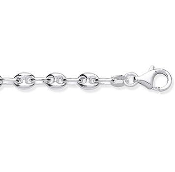 Silver Coffee Bean Style Necklace - Pobjoy Diamonds