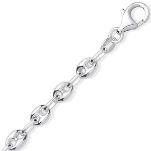 Silver Coffee Bean Style Necklace - Pobjoy Diamonds