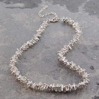 Handmade Silver Ladies Coral Style Necklace - Pobjoy Diamonds