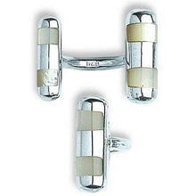 Load image into Gallery viewer, Silver &amp; Mother Of Pearl Cufflinks - Pobjoy Diamonds