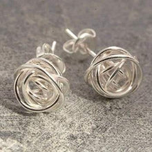 Load image into Gallery viewer, Handmade Silver Nest Stud Earrings - Pobjoy Diamonds
