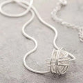 Handmade Sterling SIlver Necklace And Nest Style Pendant From Pobjoy