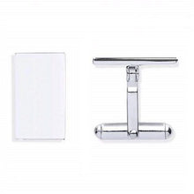 Load image into Gallery viewer, Sterling Silver Rectangle Swivel Bar Cufflinks