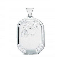 Load image into Gallery viewer, Silver Rectangle Patterned Locket