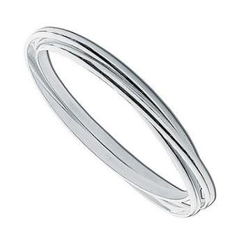 Ladies Sterling Silver Russian Wedding Bangle