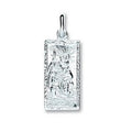 Pobjoy Sterling Silver Rectangle St Christopher Childs Pendant 