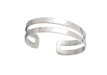 Load image into Gallery viewer, Sterling Silver Wide Double Torque Ladies Bangle - Pobjoy Diamonds