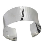 925 Sterling Silver Broad Cuff Bangle - Pobjoy Diamonds
