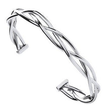 Load image into Gallery viewer, Sterling Silver Hollow Tubular Designer Bangle - Pobjoy Diamonds