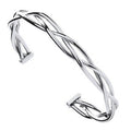 Sterling Silver Hollow Tubular Designer Bangle - Pobjoy Diamonds