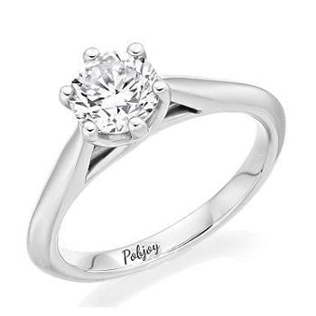 950 Platinum 1.30 Carat Round Brilliant Cut Solitaire Diamond Ring G/Si1-Bellagio - Pobjoy Diamonds