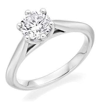 950 Platinum 3.00 Carat Round Brilliant Cut Solitaire Diamond Ring F/VS1-Bellagio - Pobjoy Diamonds