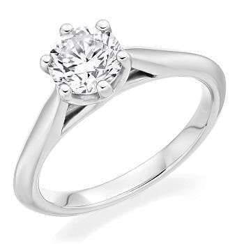 18K Gold 0.50 Carat Round Brilliant Cut Solitaire Lab Grown Diamond Ring F/VS1 - Pobjoy Diamonds