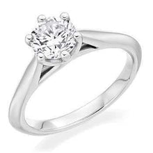 Load image into Gallery viewer, 18K Gold 0.50 Carat Round Brilliant Cut Solitaire Lab Grown Diamond Ring F/VS1 - Pobjoy Diamonds