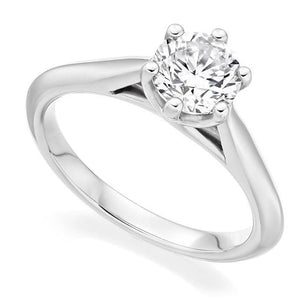 950 Platinum 1.30 Carat Round Brilliant Cut Solitaire Diamond Ring G/Si1-Bellagio - Pobjoy Diamonds