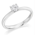 18K White Gold 0.40 Carat Round Brilliant Cut Solitaire Diamond Ring F/VS2-Lambourn - Pobjoy Diamonds