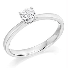 Load image into Gallery viewer, 18K Gold 0.50 carat Round Brilliant Cut Solitaire Diamond Ring H/I1 - Pobjoy Diamonds