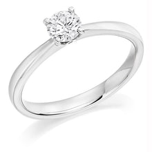 Load image into Gallery viewer, 18K White Gold 0.40 carat Round Brilliant Cut Solitaire Diamond Ring G/VS2-Lambourn - Pobjoy Diamonds