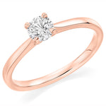 18K Gold 0.75 Carat Round Brilliant Cut Solitaire Diamond Ring-Pobjoy