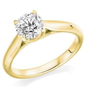 18K Yellow Gold 2.08 Carat Classic Solitaire Diamond Ring G/VVS2 - Avignon - Pobjoy Diamonds