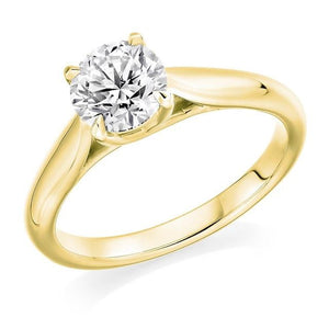 18K Yellow Gold 2.08 Carat Classic Solitaire Diamond Ring G/VVS2 - Avignon - Pobjoy Diamonds