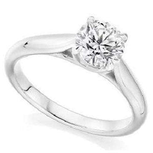 18K White Gold 2 Carat Lab Grown Diamond Solitaire Ring E/VS1